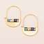 Scout Good Karma Miyuki Crescent Hoop - Indigo/Gold