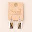 Scout Good Karma Miyuki Frame Earring - Gunmetal/Silver