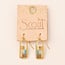 Scout Good Karma Miyuki Frame Earring - Mint/Peach/Gold