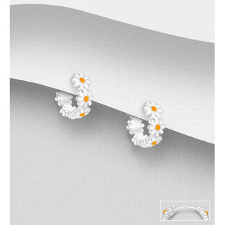 Sterling Sterling Daisy Chain Hoops