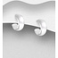 Sterling Sterling Huggie Open Hoops