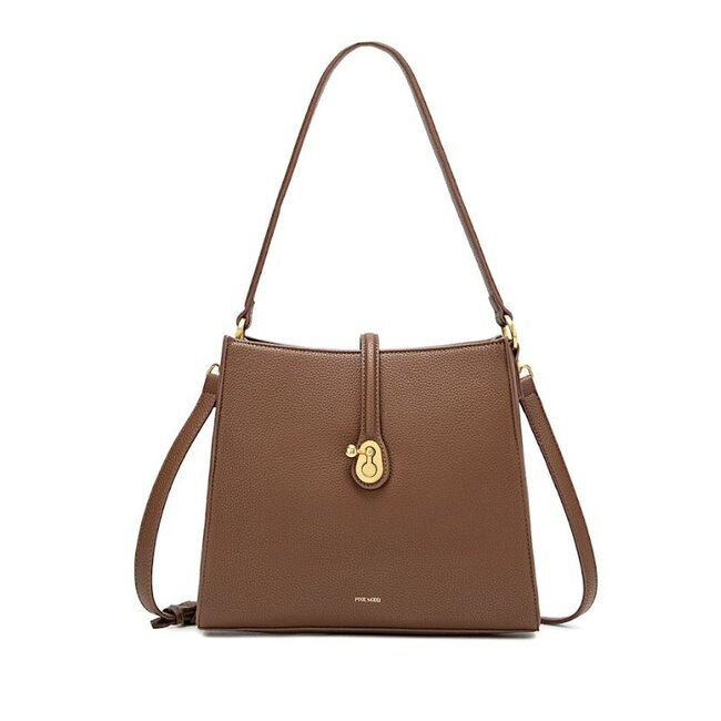 Pixie Mood Lock Shoulder Bag Espresso