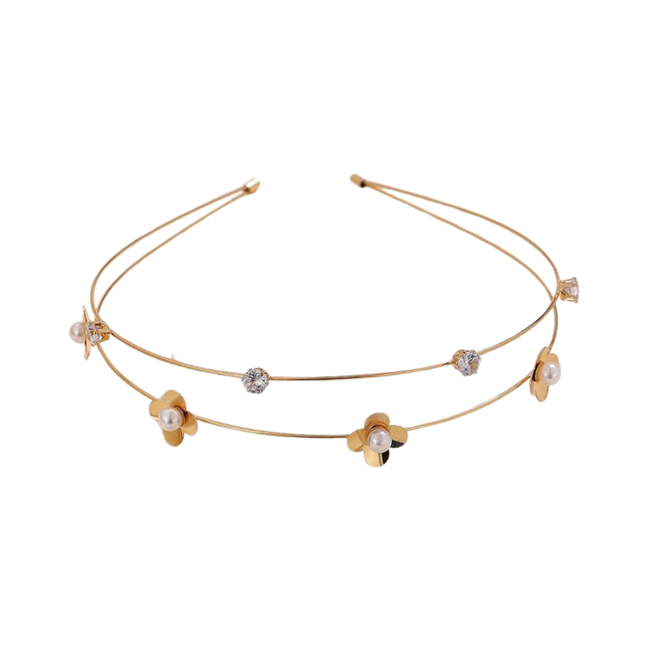 E&S Accessories Pearl Flower Headband (more colours)
