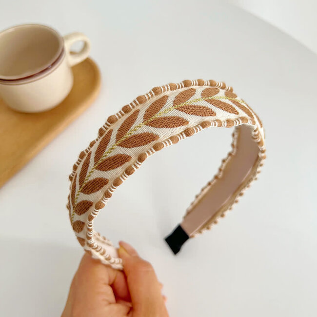 E&S Accessories Leaf Print Headband (more colours)
