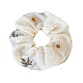 E&S Accessories Cotton Daisy Fern Scrunchie