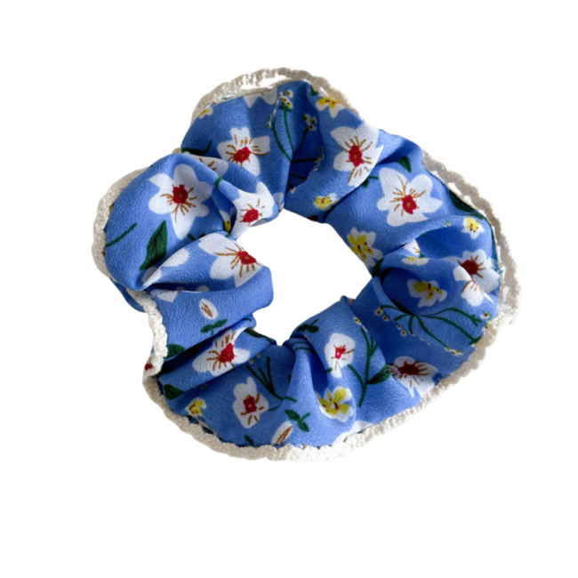 E&S Accessories Flower Scrunchie With Lace (more colours)