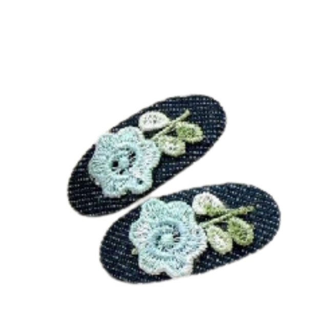 E&S Accessories Set of Fabric Barrettes (more colours)