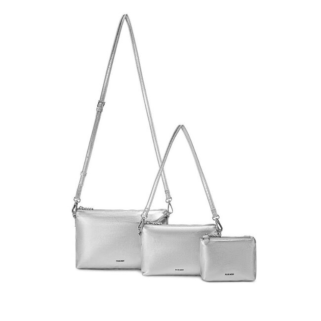 Pixie Mood Drea Pouch Set Silver Nylon
