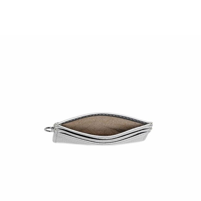 Pixie Mood Alex Card Holder Silver Pebbled
