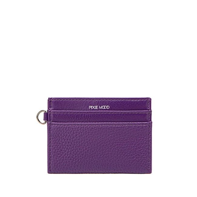 Pixie Mood Alex Card Holder Plum Pebbled