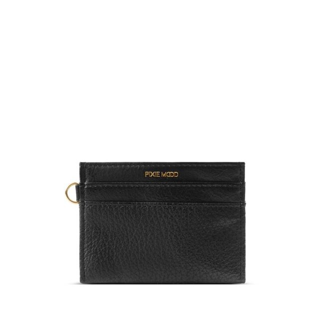 Pixie Mood Alex Card Holder Black Pebbled