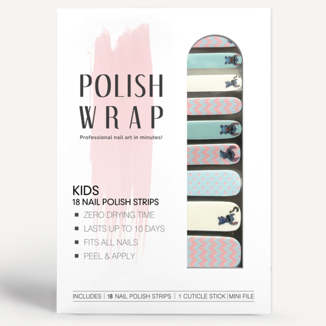 Polish Wrap Kids Nail Polish Strips - Stitch