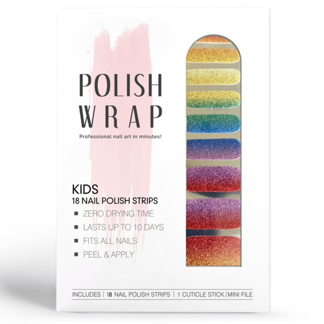 Polish Wrap Kids Nail Polish Strips - Rainbows and Me