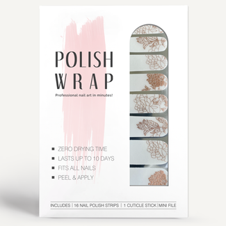 Polish Wrap Nail Polish Strips - Rose Gold Florals