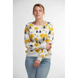 Bear and Honey Print Sweatshirt
