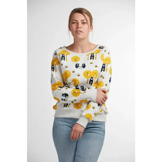 Bear and Honey Print Sweatshirt