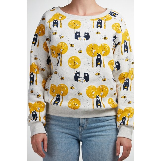 Bear and Honey Print Sweatshirt