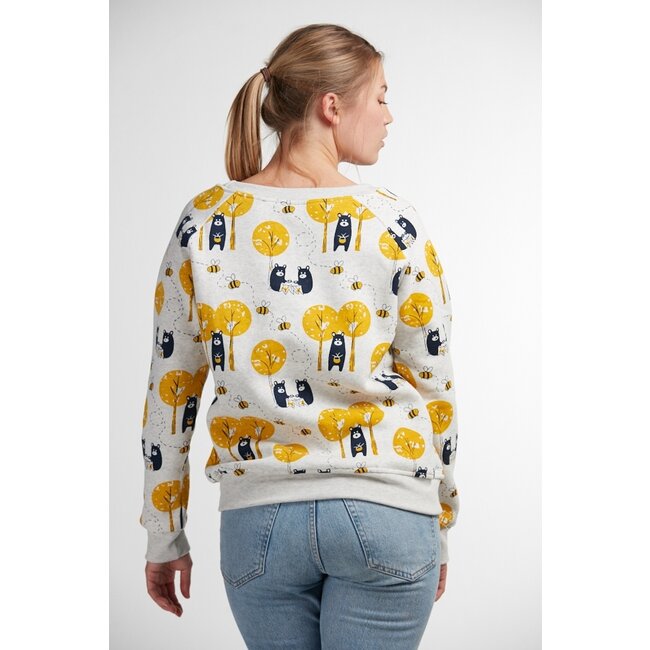 Bear and Honey Print Sweatshirt