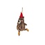 Felt Bear On Skates With Christmas Hat Ornament