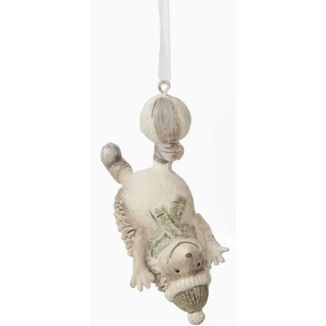 Painted Resin Ornament - Hedgehogs Playing (2 designs)