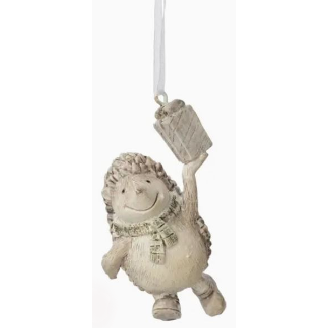 Painted Resin Ornament - Hedgehogs Playing (2 designs)