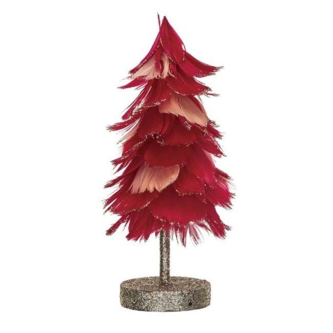 Feather Tree with Glitter & Wood Base (more colours)