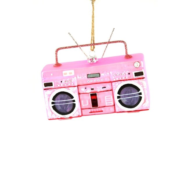 Pink Boom Box Ornament
