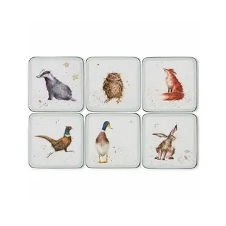 WRENDALE Wrendale "Pimpernel" Set/6-4" Coasters