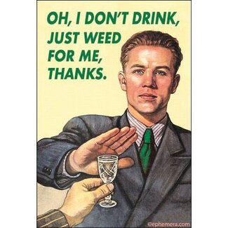 Ephemera Magnet - OH, I DON'T DRINK