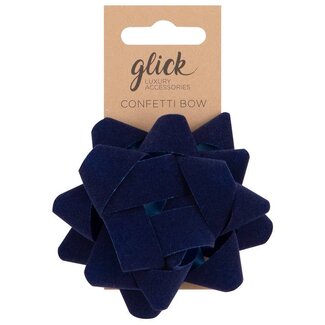 Gift Bow Velvet Navy
