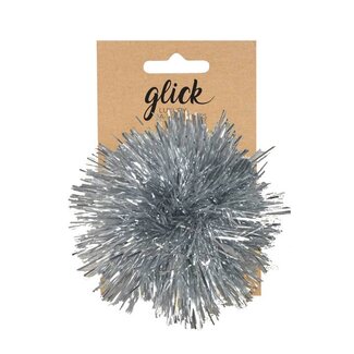 Tinsel Pom Pom Silver