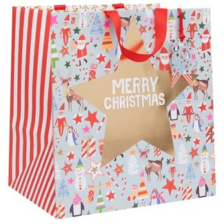 Bag Deep Shopper Kids Icons Blue