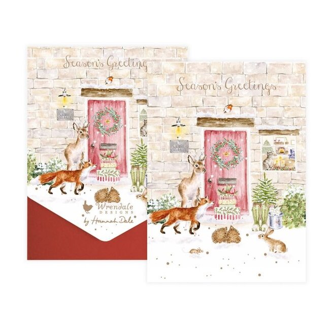 Wrendale Notecard Pack - Christmas Cottage