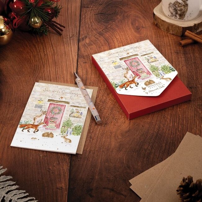 Wrendale Notecard Pack - Christmas Cottage