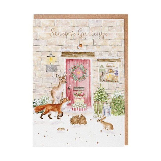 Wrendale Notecard Pack - Christmas Cottage