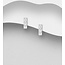Sterling Sterling Bar Studs with Cubic Zirconia