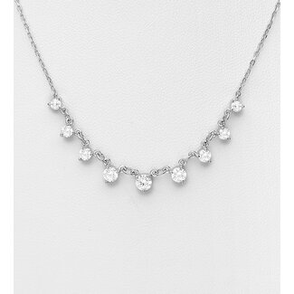 Sterling Sterling & Cubic Zirconia Drop Necklace