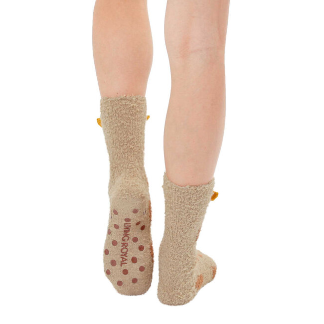 Fuzzy Giraffe Crew Socks