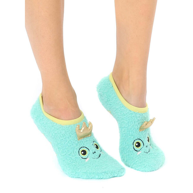 Fuzzy Frog Slipper Socks