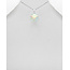 Sterling Necklace with Square Austrian Crystal
