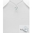 Sterling Necklace with Square Austrian Crystal