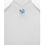 Sterling Necklace with Square Austrian Crystal