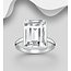 Sterling Sterling Silver Ring with Bezel Set Austrian Crystal