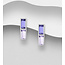 Sterling Sterling Austrian Crystal Bar Earrings (more colours)