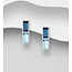 Sterling Sterling Austrian Crystal Bar Earrings (more colours)