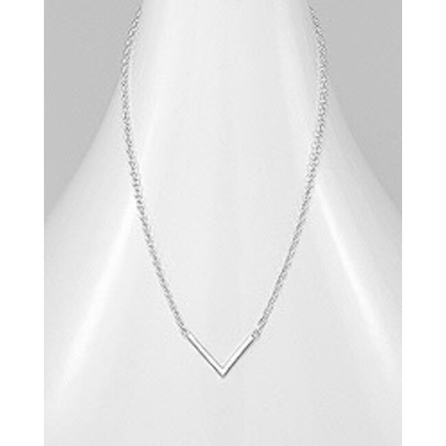 Sterling Sterling Silver V Necklace