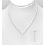 Sterling Sterling Silver V Necklace