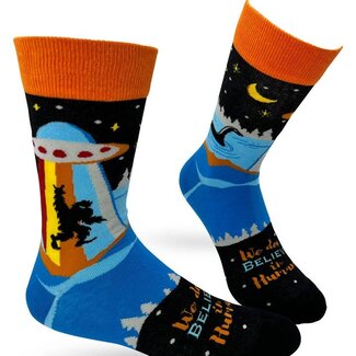 We Don't Believe in Humans - Men's Novelty Crew Socks