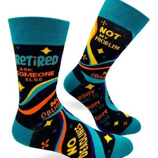 Retired Ask Someone Else - Men's Novelty Crew Socks