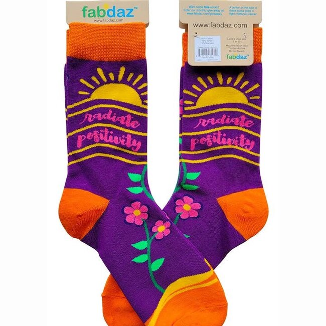Radiate Positivity - Women's Novelty Crew Socks